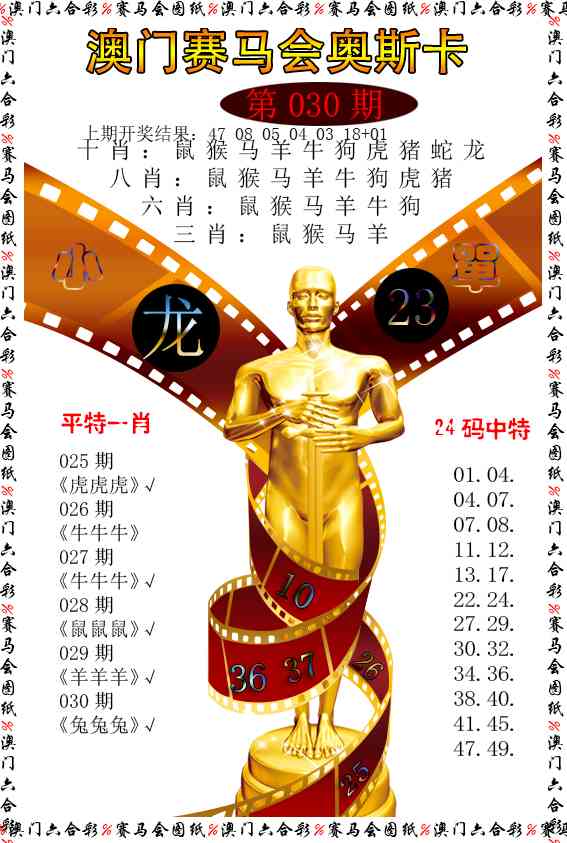 030期新奥斯卡[图]