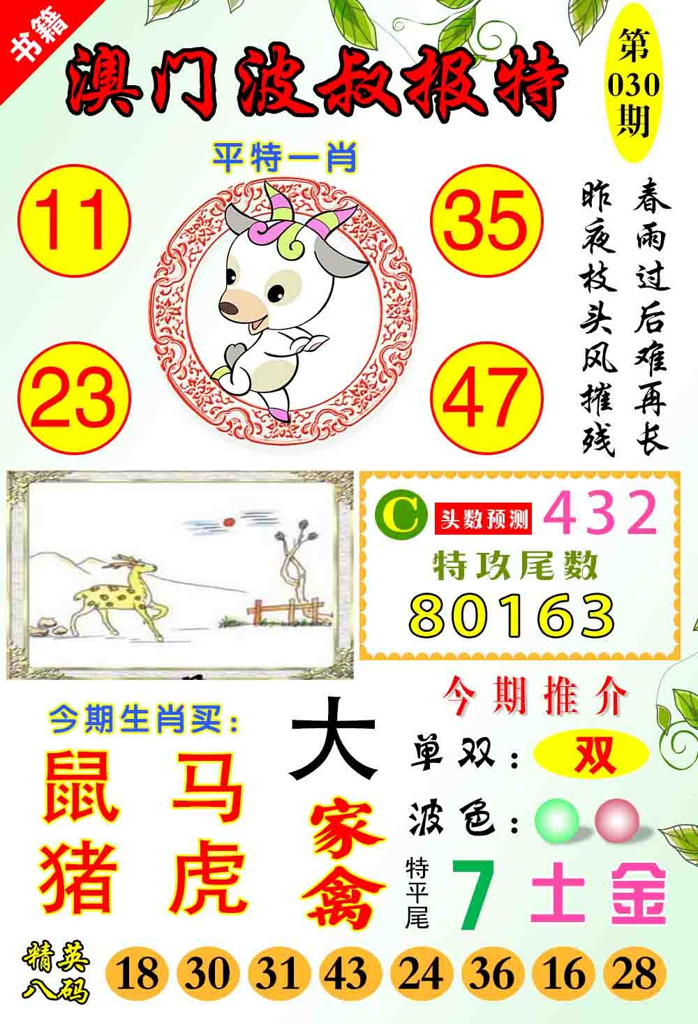 030期澳门波叔报特[图]