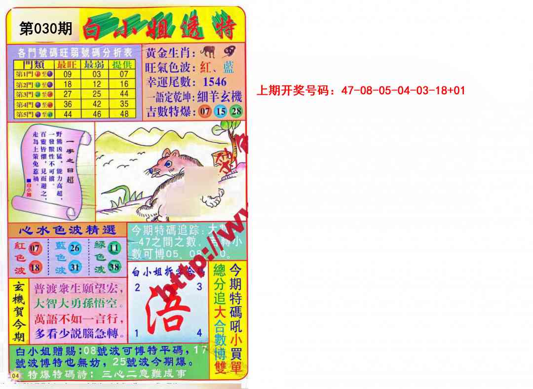 030期白小姐透特[图]