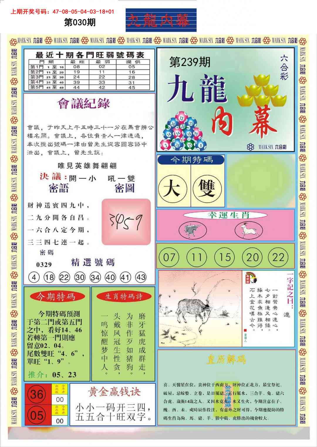 030期九龙内幕A[图]