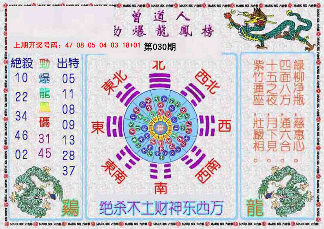 030期曾道人劲爆龙凤榜[图]