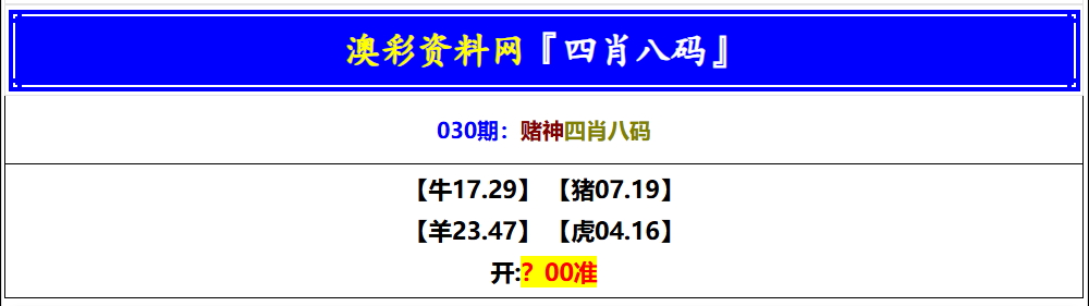030期赌神四肖八码[图]