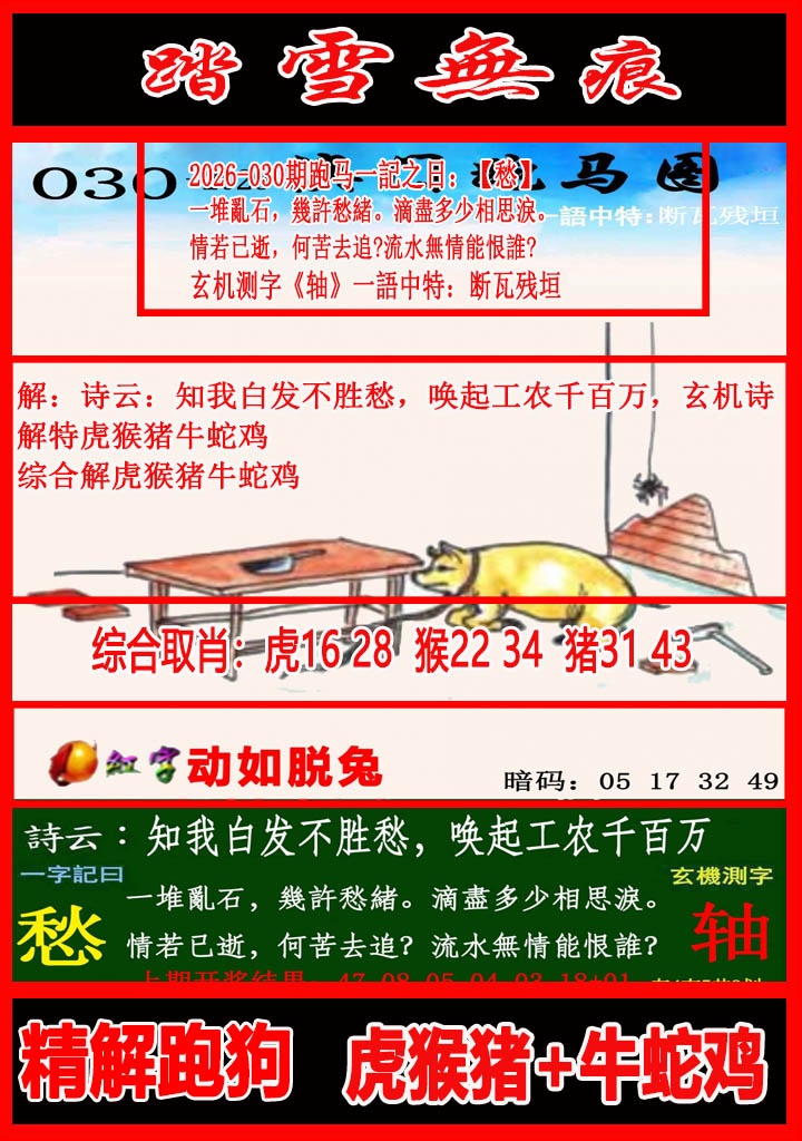 030期踏雪无痕跑马图[图]