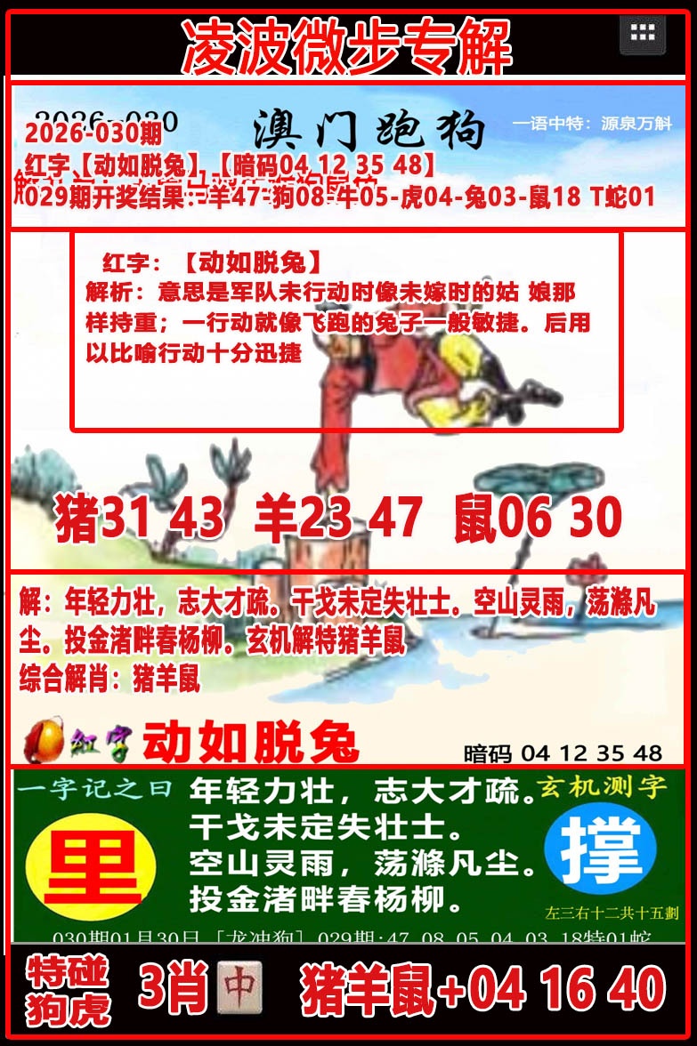 030期凌波微步[图]